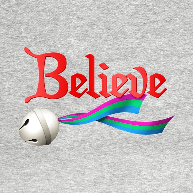 Believe Polysexual Pride Jingle Bell by wheedesign